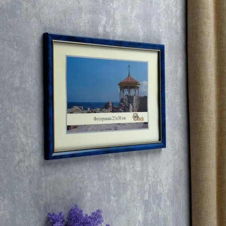 Photo frame 1017-3031-6 A4 format (21x30 cm) blue with gold-1