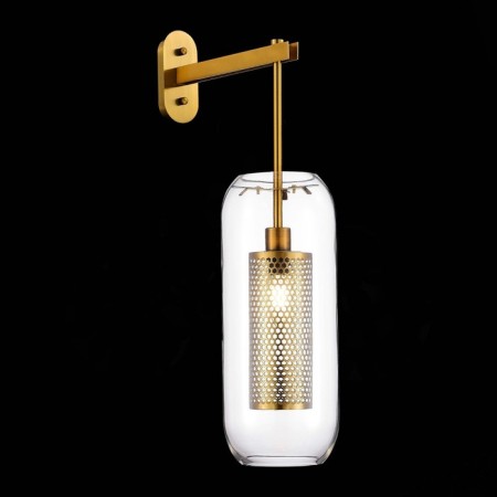Sconces st. SL1048.301.01. Gerrit. 1x40 W, E14, 15x60 cm, brass color-1