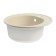 Sink for a kitchen made of stone Zein 3/Q2, D = 510 mm, round, overflow, beige color