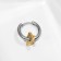 Piercing in the ear "Ring" star, d = 12 mm, silver-golden color