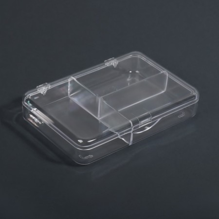 Organizer for decor, 3 sections, 11.2 × 8 × 2.2 cm, the color is transparent-3