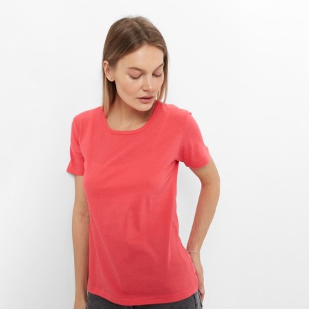 T -shirt female, coral color, size 44-5