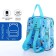Baby backpack on lightning, external pocket, blue color