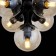 Ceiling Ceiling ST LUCE. SL549.402.05. Stampo. 5x60 watts, E27, 38x38x45 cm, black color