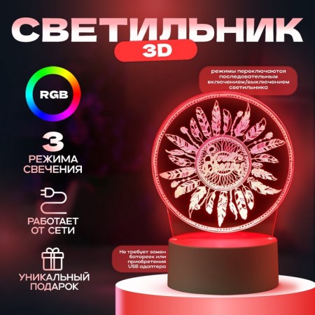 Light "feathers" LED RGB from the network 9.5x12x17 cm Risalux