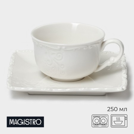 Tea couple Magistro Porcelain Kingdom, 230 ml mug