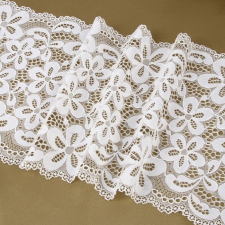 Lace elastic fabric, 180 mm × 2.7 ± 0.5 m, milk color-2
