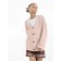 Cardigan for girls, height 140 cm, white-pink color