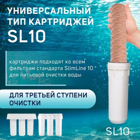 Smooth cartridge Zein PSF-10SL, from an outrageous thread, 10 μm-4