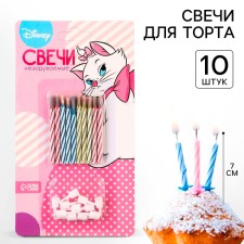 Set of candles untouched for a cake, 10 pcs, cats aristocrats