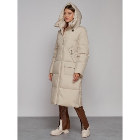 Coat insulated winter female, size 42, beige color-10