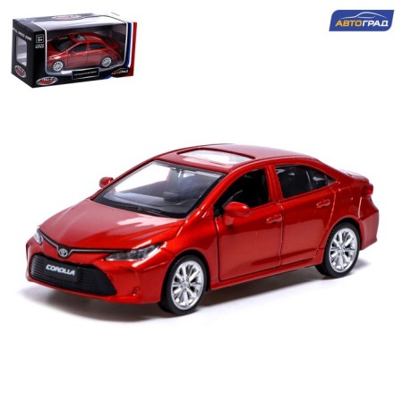 Metal machine Toyota Corolla Hybrid, 1:43, inertia, doors open, red color
