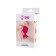 Anal plug Diamond Heart, silicone, pink color, 8 cm, d = 3 cm