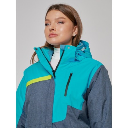Ski jacket female winter, size 58, blue color-14
