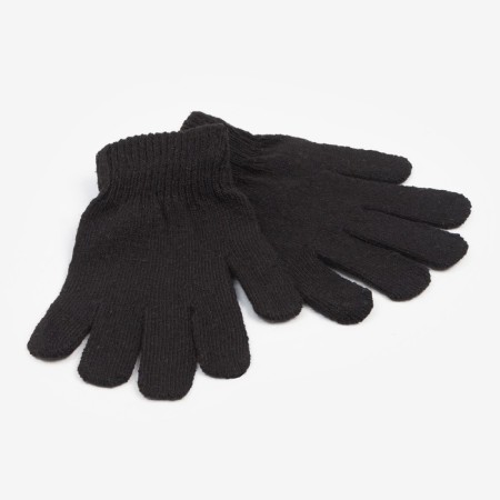 Women's gloves collorista are single -layer, col. Black, rr 19 cm-1