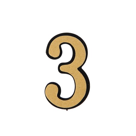 Door number "3", plastic, chromium color-2