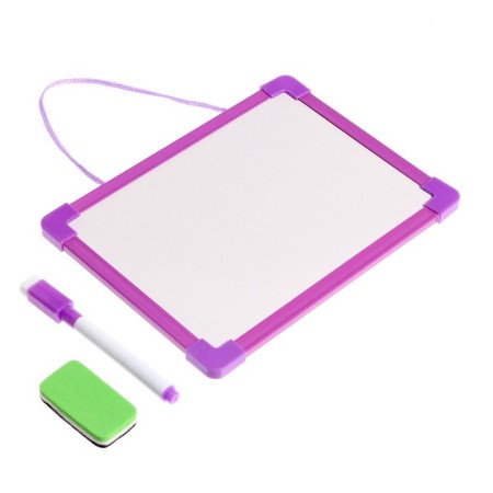 Drawing board double -sided cardboard, marker + chalk + sponge, mix color-6