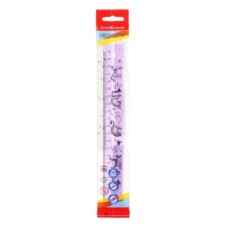 Line 20 cm Erichkrause "Zen Cats", plastic, translucent, lilac, with a pattern, euro suspension-1