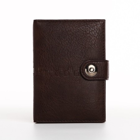 Cover on the magnet, for auto documents and passports, brown color
