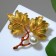 Brooch "Maple leaves", color in gold