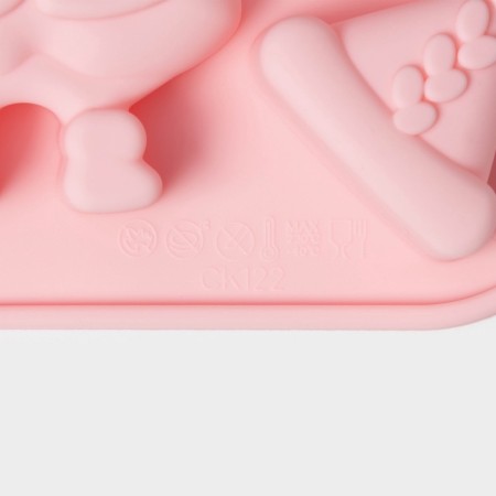 Baking a shade of the share "New Year", 17.5 × 12 × 2.5 cm, 9 cells, pink color-5