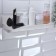 Organizer for storage, hinged, 1 section, with an adhesive base, 35 × 10 × 7.5 cm, translucent/white color