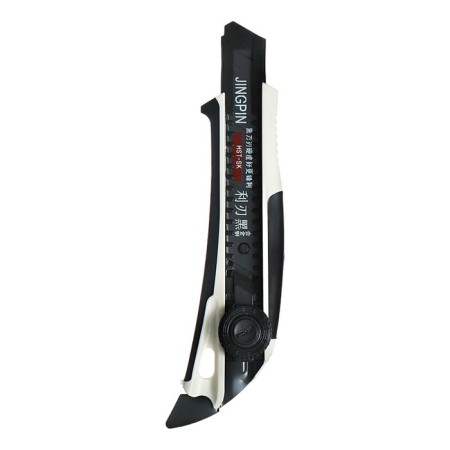 Chancellery knife, 18 mm, white, black blade-9