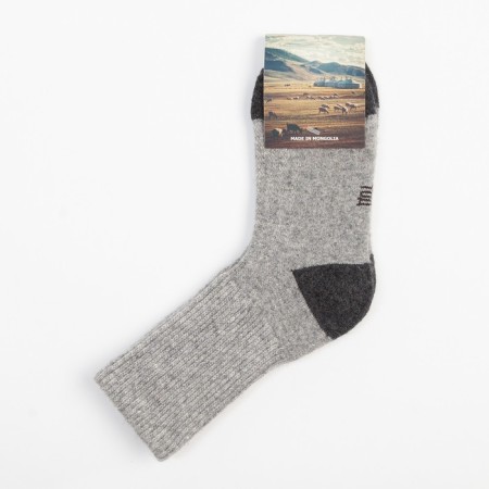 Women's socks from Mongolian wool, gray color, size 25 (37-39)-4