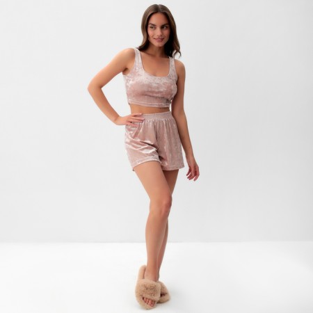 Top female kaftan "velvet", 40-42, pink-4