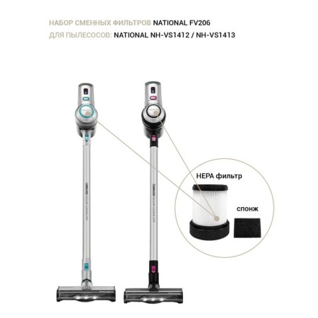 National FV206 filter for vertical vacuum cleaners: NH-VS1412/NH-VS1413-2
