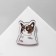 The wooden brooch "Mem" did not understand, color