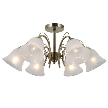 Ceiling light Gerhort G11093/6AB WT, 6x40W, E27, 28x62x62 cm, bronze color-1