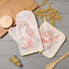 Kitchen “Fairytale Beasts” set of mittens-output 20x28cm, 19x19cm wax, 100%HL