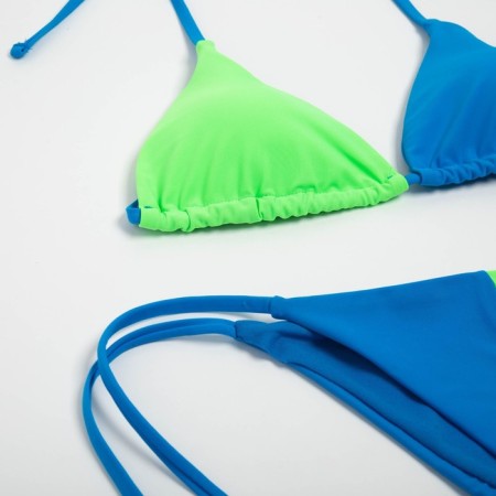 Swimsuit female separate minaku Blue/green color, size 44-4