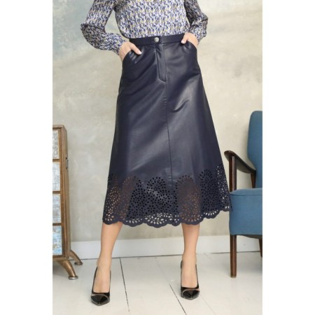 Female skirt, size 46, blue color-10