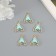 Decor for creativity metal, rhinestones "tail of the mermaid" blue 2.1x1.6 cm