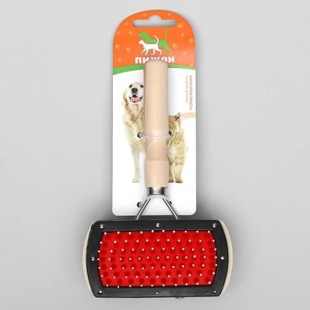 Bilateral brushes with a wooden handle, 10 x 17 cm-6