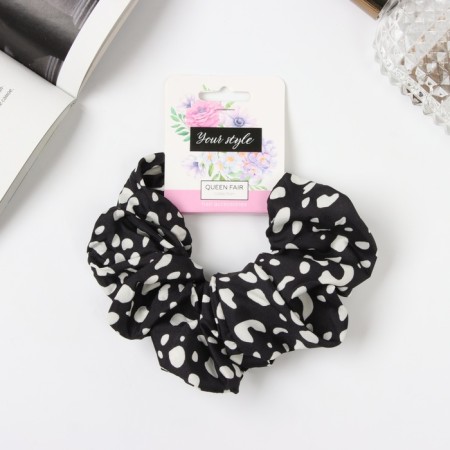 Hair elastic band "Orbit" Springs mini, 12 cm, black and white-1