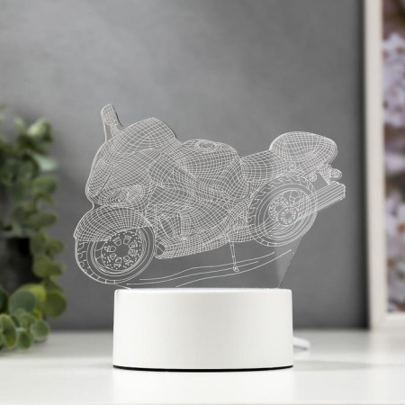 Lamp "Racing Motorcycle" LED white from the network 9.5x16x14 cm Risalux-1