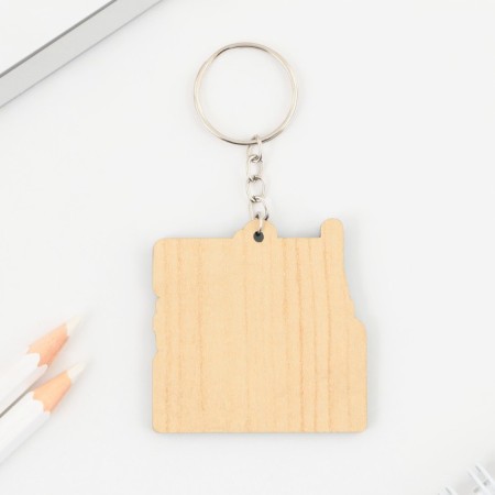 Wooden keychain "Omsk", 5 x 5 cm-3