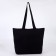 Shopper bag silhouette, without lining, black color