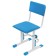 School for a student adjustable Polini Kids City / Polini Kids Smart S, white-blue color