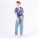 Jeans for puppet men, length - 18 cm, blue color