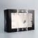 The box is folding, the lid is, "a real man", 30 x 20 x 9 cm with a window