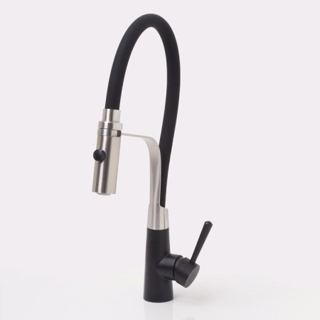Kitchen mixer Wasserkraft A8417, single -leaf, flexible surge, black-2