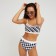 Swimsuit female separate minku color white/black, size 48