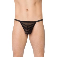 Стринги мужские SoftLine Collection, с полосками, цвет чёрный, размер OS