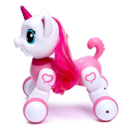 Robot Unicorn "My Favorite Peteum" IQ Bot, on the control panel, interactive: sound, sensory, on the battery, pink-2