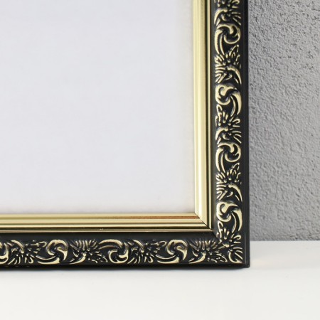 Photo frame Plastic "Vintage" 50x70 cm, black with gold-1