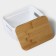 Storage container with lid LADOM "Naturel", 25.5 × 17 × 12cm, white color